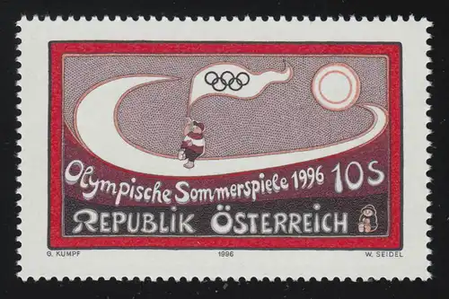 2190 Olympische Sommerspiele Atlanta, Fahnenträger, 10 S, postfrisch **