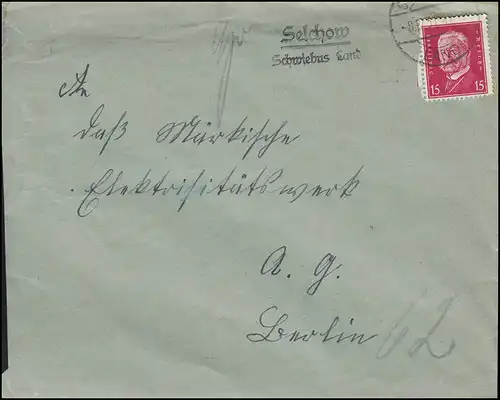 Landpost Stempel  SELCHOW / SCHWIEBUS LAND/ Świebodzin 8.12.1931 nach BERLIN