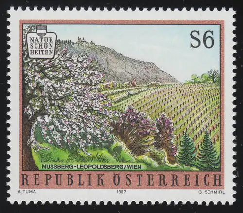 2211 Beautés naturelles en Autriche, vignobles sur le Nussberg, 6 p. **