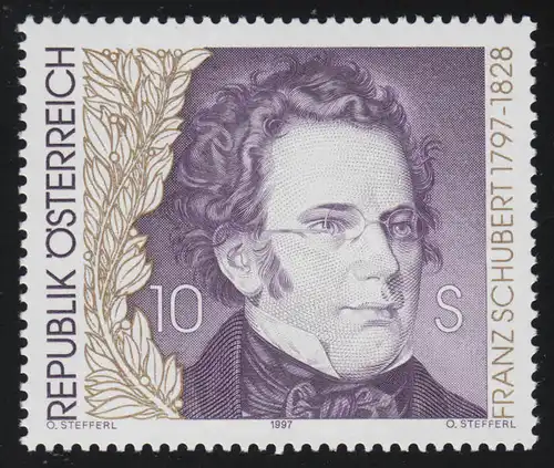 2219 200e anniversaire Franz Schubert, compositeur, 10 S, frais de port **
