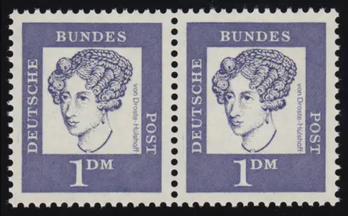 361 Bed. Deutsche 1 DM waag. Paar ** postfrisch