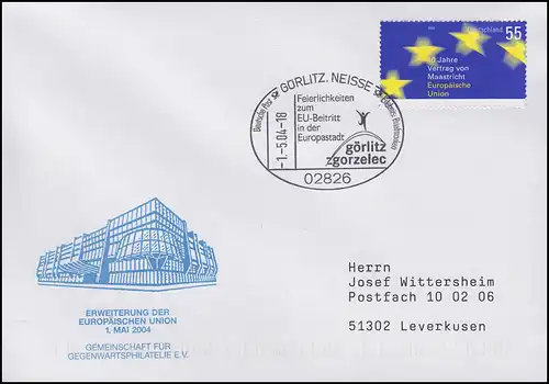 Traité de Maastricht & Élargissement Union européenne, Bf SSt Görlitz 1.5.2004