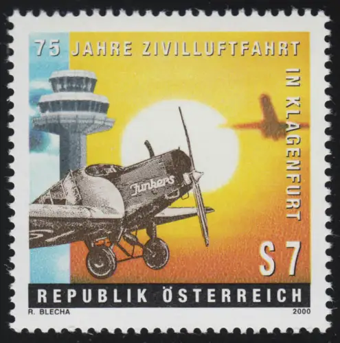 2312 Zivilluftfahrt in Klagenfurt, Junkers-Hahn F-13 Tower Düsenflugzeug, 7 S **