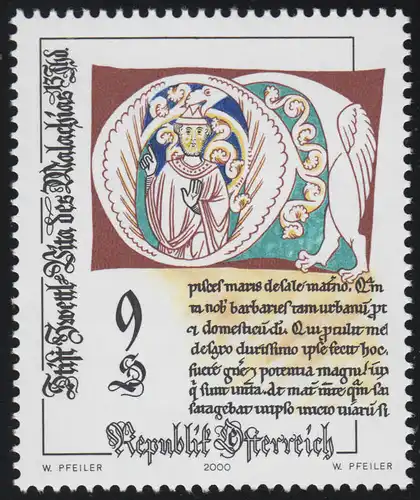 2314 Altes Kunsthandwerk, Initiale aus d. Vita Malachias, Handschrift, 9 S **