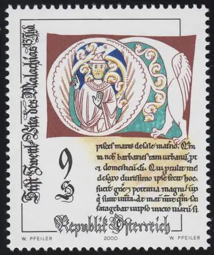 2314 Altes Kunsthandwerk, Initiale aus d. Vita Malachias, Handschrift, 9 S **