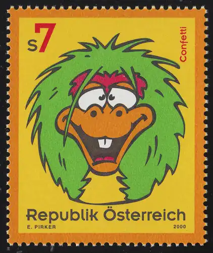 2317 6 Jahre Kinderfernsehprogramm Confetti TiVi, Figur Confetti, 7 S, **