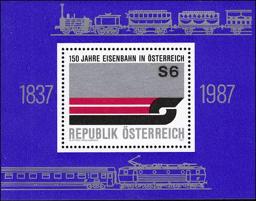 Bloc 9 150 ans de chemin de fer en Autriche, **