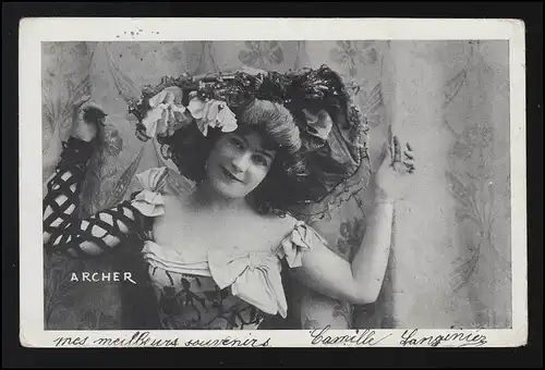 Femmes Photo AK ARCHER signé Camille Langiniez jeune femme, MARKIRCH 24.8.04