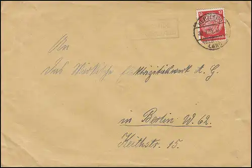 Landpost FREYWALDE HERZBERG Elster Land 29.7.1933 auf Brief nach BERLIN