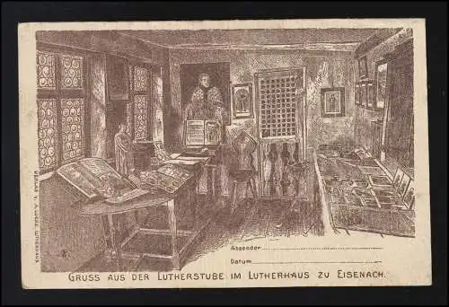 LUTHER Logement Ferach Gravure Editeur A. Lucas non utilisé