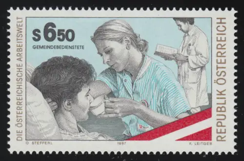 2233 Le travail autrichien, aide municipale pour les soins de santé, 6.50 p. **