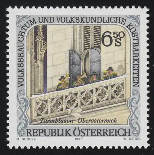 2237 Volksbrauchtum & Kostbarkeiten, Turmblasen in Steyr, 6.50 S, postfrisch **