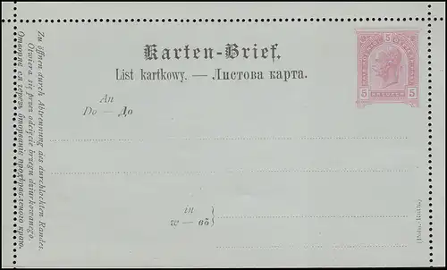 Autriche K 26 Kaiser Franz Josef 5 croiseur rose: polonais-Ruthenisch, **