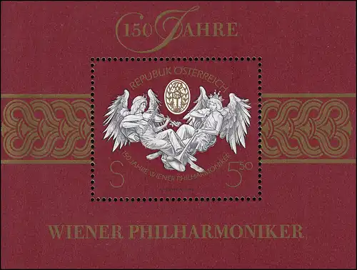 Autriche Block 11 Wiener Philharmoniker, ** post-fraude