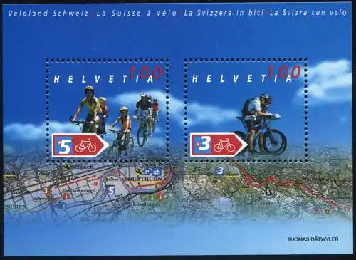 Suisse Block 35 Pays de vélo Suisse, frais de port **