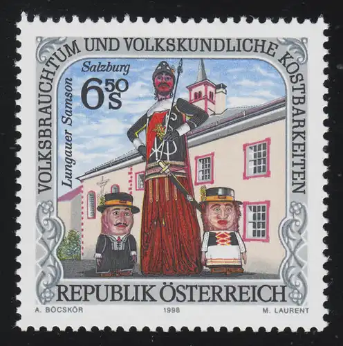 2258 Volksbrauchtum & Kostbarkeiten, Tamsweger Samson & die Zwergeln, 6.50 S  **