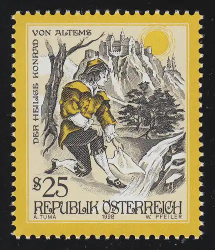 2257 Freimarke: Sagen & Legenden, der heilige Konrad von Altems, 25 S,  **