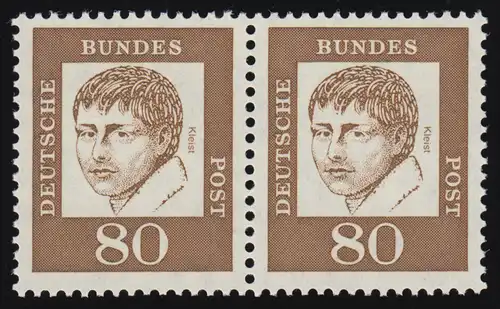 359 Bed. Deutsche 80 Pf waag. Paar ** postfrisch