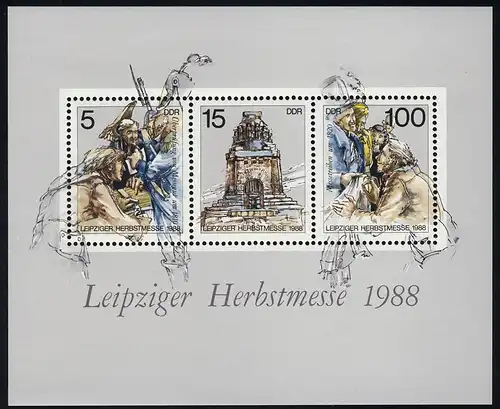 Block 95 Leipziger Herbstmesse 1988, postfrisch **