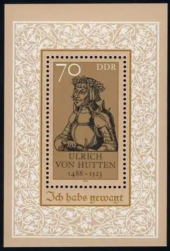 Bloc 93 Ulrich von Hutten 1988, frais de port **