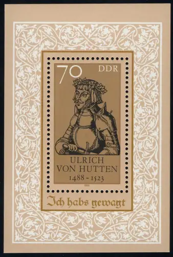 Bloc 93 Ulrich von Hutten 1988, frais de port **
