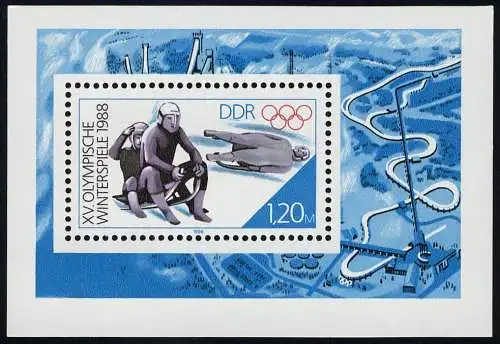 Bloc 90 Jeux olympiques d'hiver Calgary, frais de port **