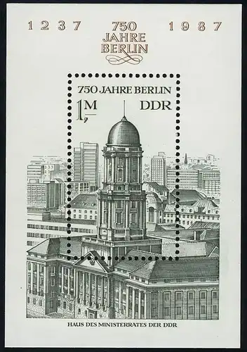 Bloc 84 750 ans Berlin 1986, frais de port **