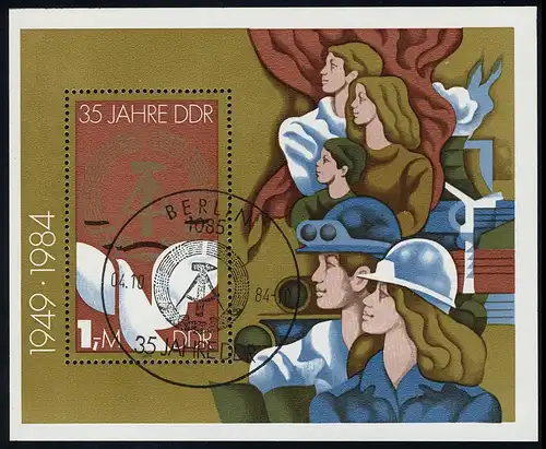 Bloc 79 35 ans RDA Poussières de paix 1984, ESSt Berlin