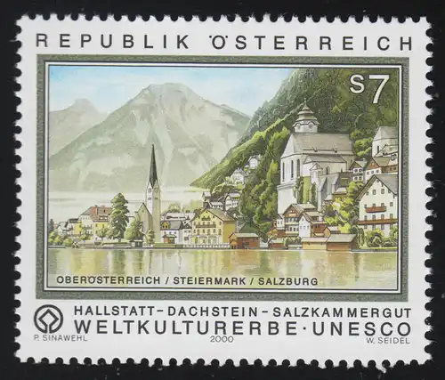 2326 Patrimoine mondial de l'UNESCO, Hallstatt, Lac Hallstätter et Dachsteingebirge, 7 p., **