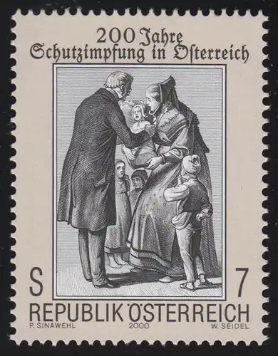 2332 200 ans de vaccination préventive en Autriche, scène historique de la vaccination, 7 S **
