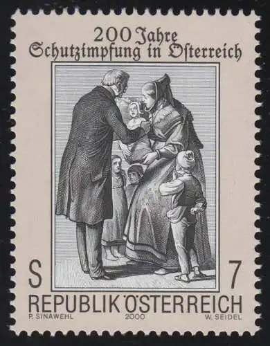 2332 200 ans de vaccination préventive en Autriche, scène historique de la vaccination, 7 S **