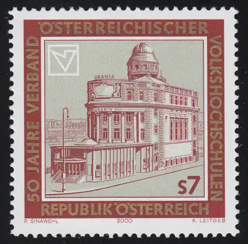 2333 Association des universités populaires autrichiennes, Wiener Urania, 7 S post-freisch **