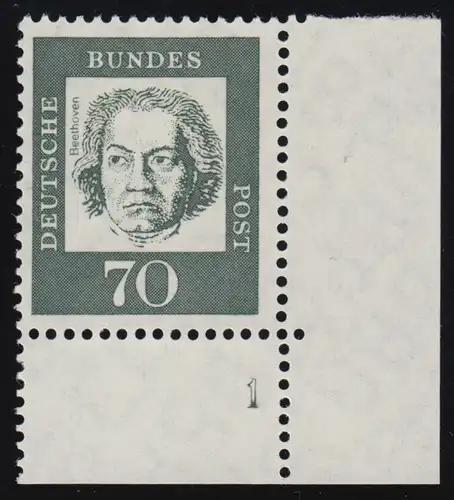 358b Bed. allemand 70 Pf Numéro de forme FN 1 ** frais de port