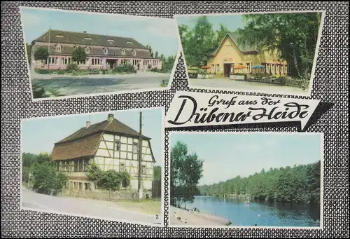 Landpost 42 BITTERFELD 4401 20.10.1965 auf Foto AK Gruss aus Dübener Heide 