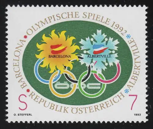 2048 Jeux olympiques Albertville Barcelone Cristal drapeaux soleil anneaux 7 S **