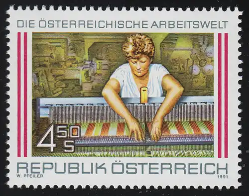 2044 Östereichische Arbeitswelt, Textilarbeiterin, 4.50 S, postfrisch **