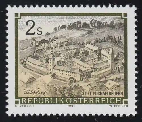 2039 Marque libre: Stylos & Klöster Autriches, Abbaye Michaelbeuren 2 S, **