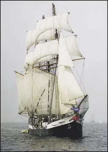 Segelschiff Fridjof Nansen, Ansichtskarte SSt Rostock Hanse Sail & Nansen 6.8.09
