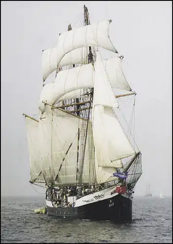 Vaisseau à voile Fridjof Nansen, carte de visite SSt Rostock Hanse Sail & Nansen 6.8.09