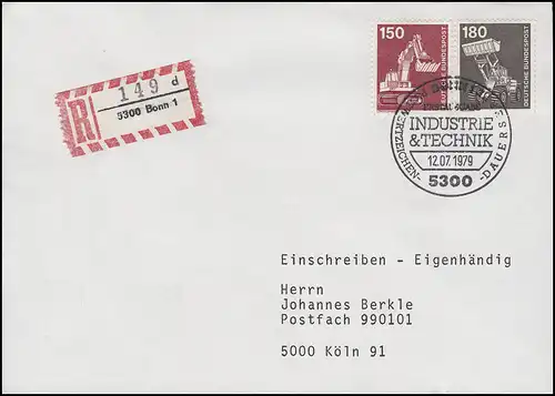 992-993 Pelleteuse à cuiller Iut & chargeuse à roues, R-FDC ESSt Bonn 12.7.1979 + E-Bein