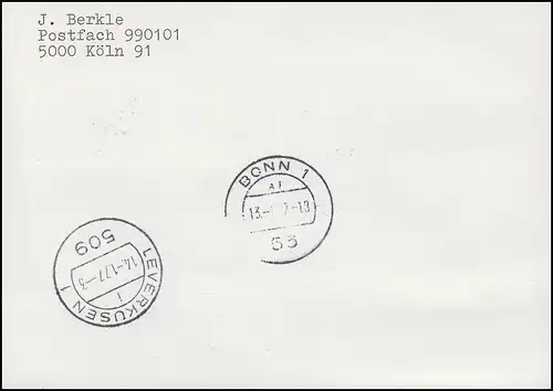 BuS Marksburg & Schloss Bürresheim, avec Oberrand, Eil-R-FDC-PK ESSt Bonn 13.1.77