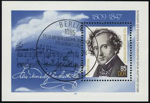 Bloc 76 Felix Mendelssohn Bartholdy 1984, ESSt Berlin