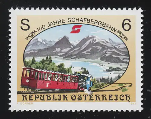 2104 100 Jahre Schafbergbahn am Wolfgangsee, 6 S, postfrisch **