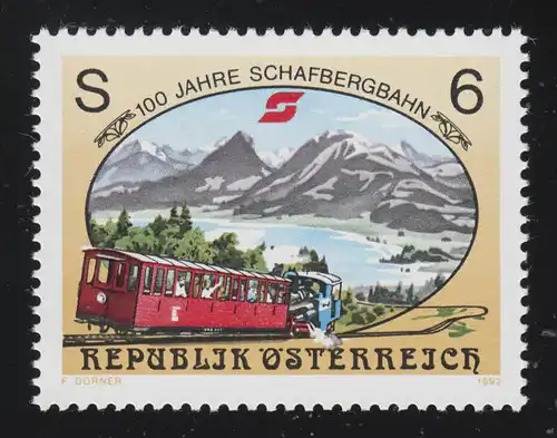 2104 100 ans Schaffbergbahn am Wolfgangsee, 6 S, post-freeich **