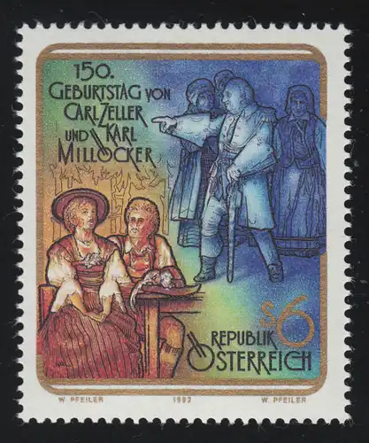 2060 Geburtstag Komponisten Carl Zeller Karl Millöcker, Operettenszenen 6 S **