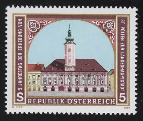 2034 Erhebung St. Pölten zur Landeshauptstadt Niederösterreich, Rathaus 5 S, **