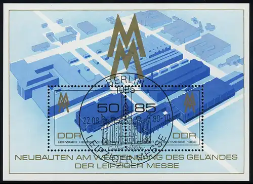 Block 99 Leipziger Automne Messe 1989, ESSt Berlin