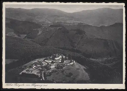 Pays-Bas SITZNKIRCH KANDERN 10.2.1933 sur photo aérienne Château Bürgeln Schwarzwald