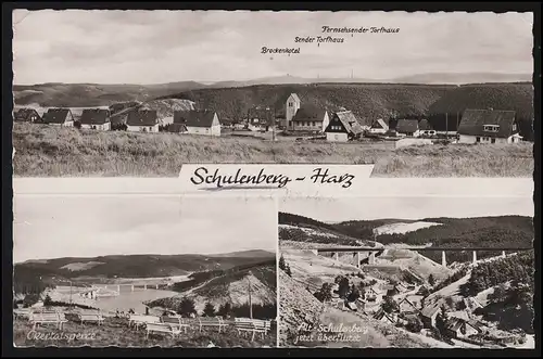 Landpost 20b SCHULENBERG sur Altenau Résine 25.4.57 CLAUSTHAL-ZELLERFELD sur AK