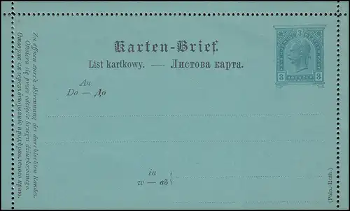 Autriche K 19 Kaiser Franz Josef 3 croiseurs verts: polonais-Ruthenisch, **